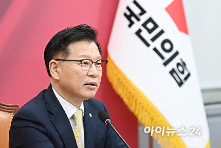 김문수-한덕수 단일화 관련 기자회견하는 이양수 사무총장