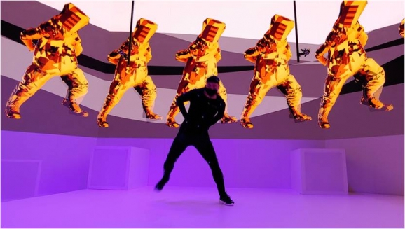 SKT의 춤 동작을 그대로 재현하는 VR 캐릭터. [사진=정구민]