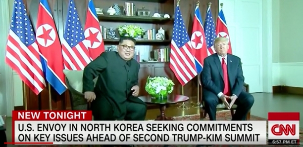 미국 CNN방송은 19일 미국과 북한이 공식 외교 수립 전 단계인 연락 사무관 교환을 신중히 고려하고 있다고 보도했다. [CNN 캡처]