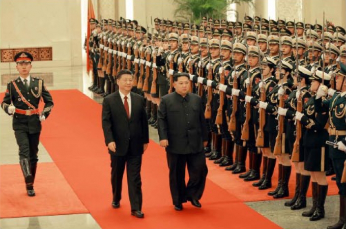 (왼쪽부터) 시진핑 중국 국가주석과 김정은 북한 국무위원장 [사진=뉴스핌]