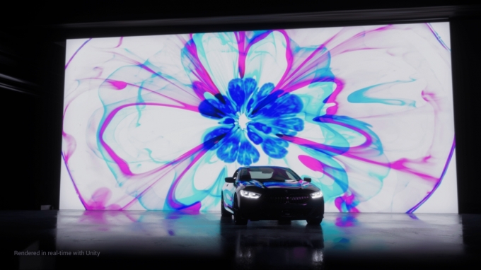유니티와 BMW그룹과의 협업으로 실시간 레이 트레이싱으로 제작된 자동차 영상. [사진=유니티코리아]