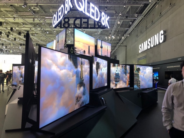 지난 9월 독일 베를린에서 열린 유럽최대 가전전시회 'IFA 2019' 에서 선보인 삼성전자의 QLED 8K TV.