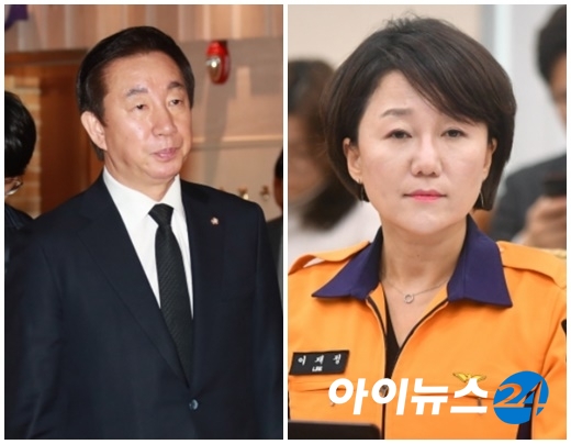자유한국당 김성태 의원(왼쪽)과 더불어민주당 이재정 의원. [아이뉴스24 DB]