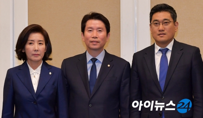 (왼쪽부터)나경원 자유한국당·이인영 더불어민주당·오신환 바른미래당 원내대표[사진=조성우 기자] 