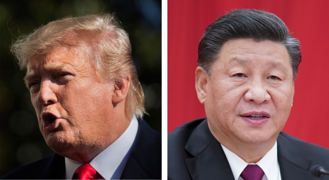 왼쪽부터 도널드 트럼프 대통령과 시진핑 중국 국가주석 [뉴시스]