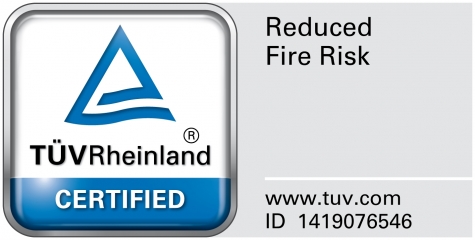 독일 시험·평가 인증기관 TUV라인란드의 화재 안전성 인증마크 [이미지=삼성전자]