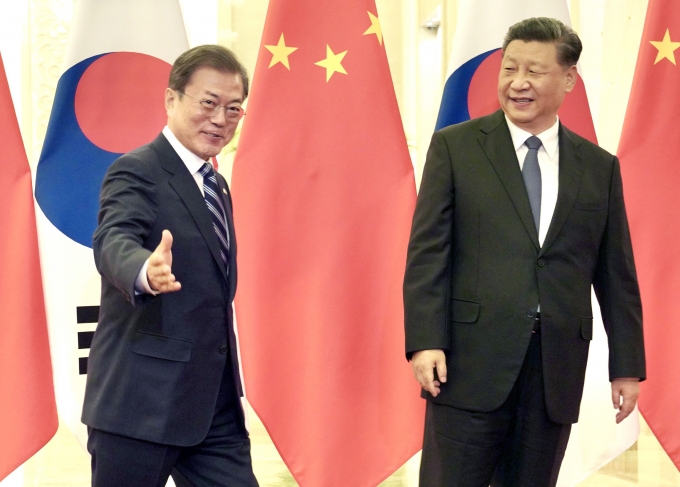 문재인 대통령과 시진핑 중국 국가주석 [뉴시스]