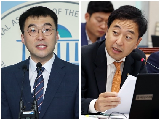 더불어민주당 김남국 변호사(왼쪽)와 금태섭 의원. [뉴시스]