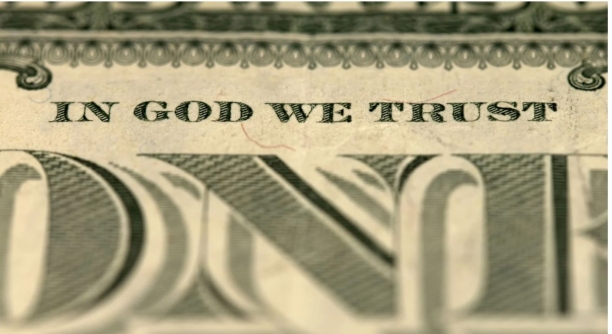 미국 달러화에 인쇄된 'IN GOD WE TRUST' [미국 재무부]
