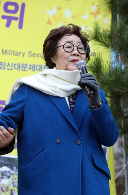 일본군 위안부 피해자인 여성인권운동가 이용수 할머니. [뉴시스]