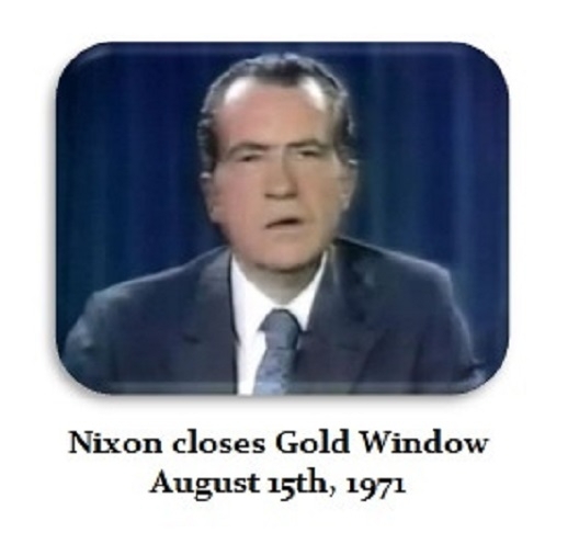 리처드 닉슨 미국 대통령은 1971년 8월 15일 미국은 금본위 제도를 포기하겠다고 발표했다. [라이브 저널]