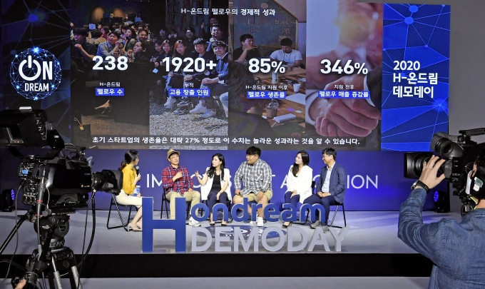 지난 23일 온라인으로 개최된 'H-온드림 데모데이' 현장 진행 모습. [현대자동차]