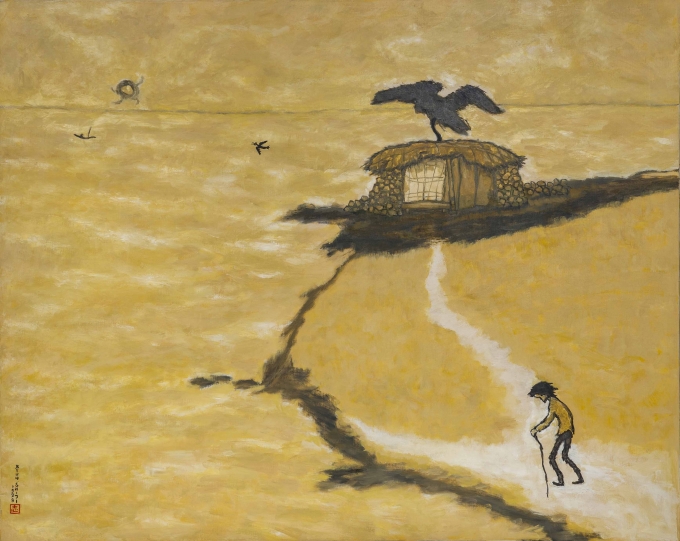 변시지 '갈래길',1998,oil on canvas,162x130cm [가나아트]