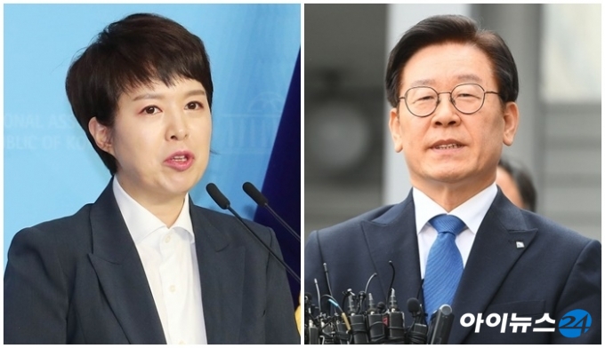 김은혜 국민의힘 의원(왼쪽)과 이재명 경기도지사. [조성우 기자, 뉴시스]