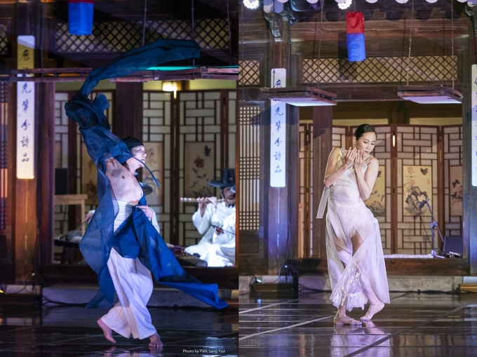 제23회 서울세계무용축제의 전야제 공연 ‘춤비나리’가 오는10월 28일 오후 8시 예술의전당 CJ토월극장에서 열린다. '그날의 기억'(왼쪽)과 '그녀를 부르는 노래'(오른쪽) 등 모두 6개의 작품이 공연된다.