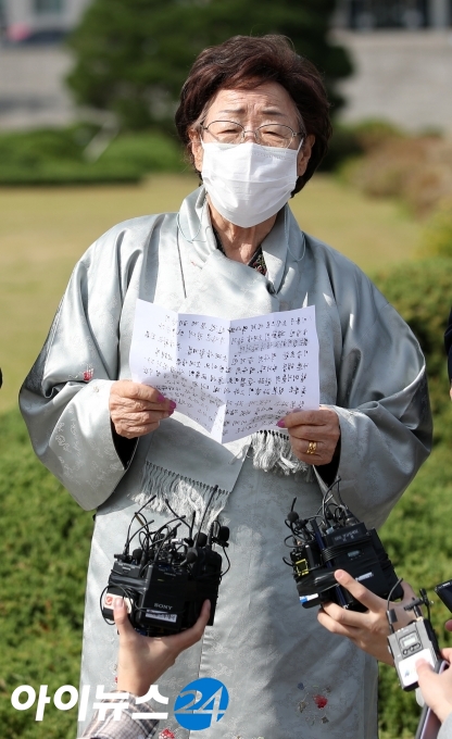 일본군 위안부 피해자 이용수 할머니. [조성우 기자]