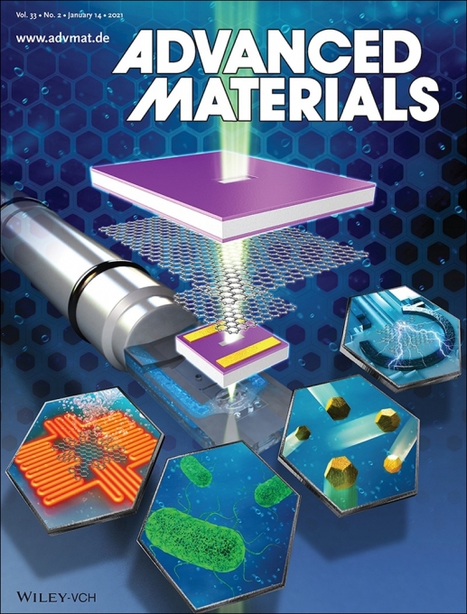 `어드밴스드 머티리얼스(Advanced Materials)'1월 14일자에 실린 KAIST의 '그래핀 아쿠아리움 전자현미경 이미징 플랫폼' 기술. [KAIST 제공]