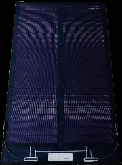 한수원, 에기연, 솔란드가 공동 개발한 CIGS 박막 태양광 모듈. [출처=한국수력원자력]