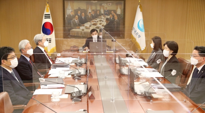 지난 1월 한국은행 금융통화위원회 정례회의가 개최되고 있다. [사진=한국은행]
