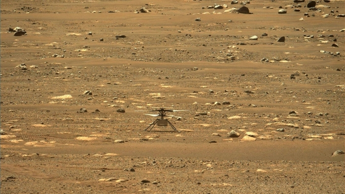 '붉은 행성' 화성에서 인류가 만든 헬리콥터가 첫 비행에 나섰다.  [사진=NASA]
