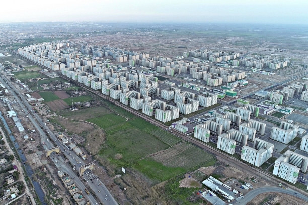 한화건설이 이라크에 조성 중인 10만 가구 규모의 '비스마야 신도시' 전경. [사진=한화건설]