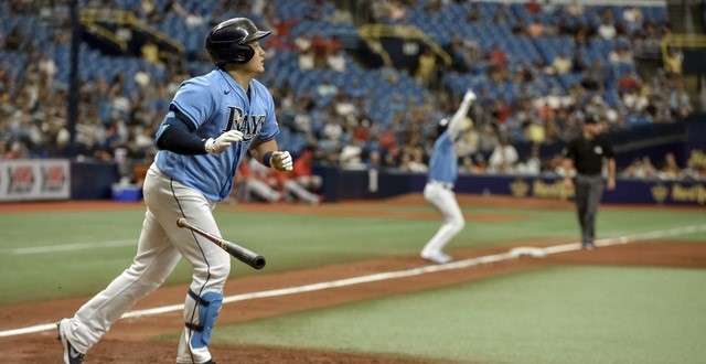 MLB 탬파베이에서 뛰고 있는 최지만이 28일(한국시간) 열린 LA 에인절스와 홈 경기에서 3점 홈런을 쳤다. 시즌 3호째다. [사진=뉴시스]