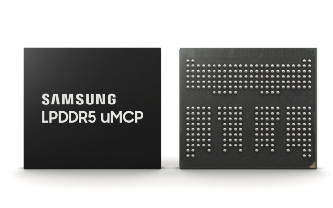 삼성전자가 5G 스마트폰 시대를 주도할 고성능 모바일 D램과 낸드플래시 메모리를 결합한 LPDDR5 uMCP 신제품을 출시했다. [사진=삼성전자 ]