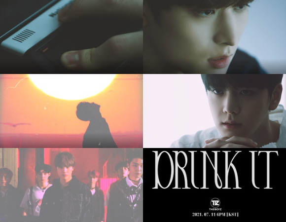 그룹 더보이즈가 유니버스 신곡 'Drink It' 콘셉트 트레일러를 공개했다.  [사진=엔씨소프트(NC), 클렙 ]