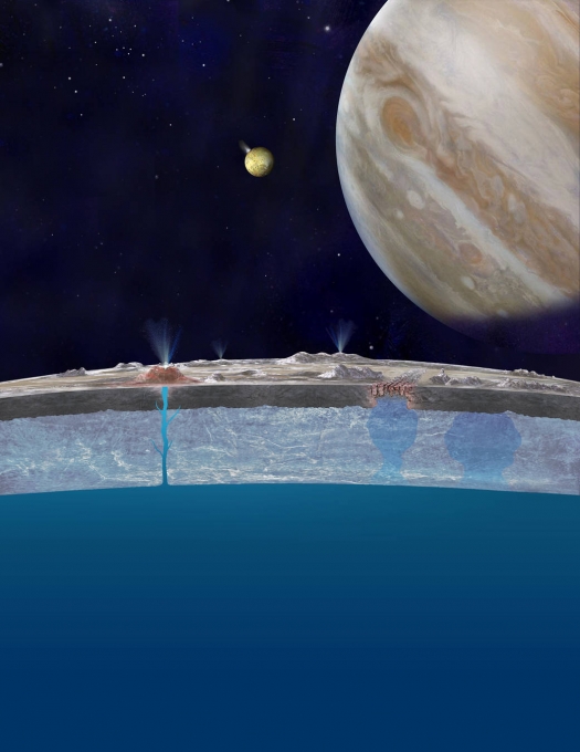 목성의 위성 유로파에는 거대 해양이 존재하고 있는 것으로 나타났다.  [사진= NASA]