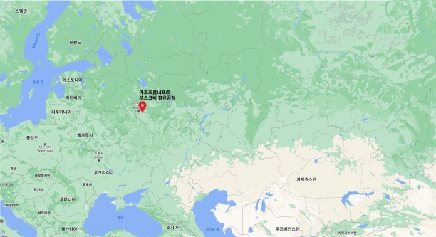 DL이앤씨가 수주한 가즈프롬네프트의 러시아 모스크바 정유공장 현대화 프로젝트 현장 위치도. [사진=DL이앤씨]
