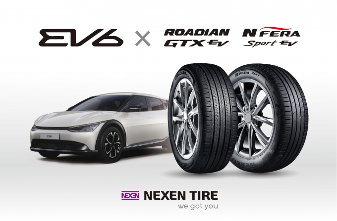 넥센타이어가 기아의 첫 순수 전기차인 'EV6'에 신차용 타이어를 공급한다. [사진=넥센타이어]