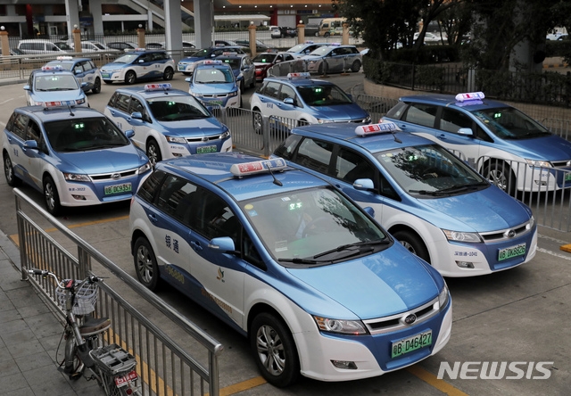 운행 택시의 99%가 전기차인 중국 선전시 모습. [사진=뉴시스]