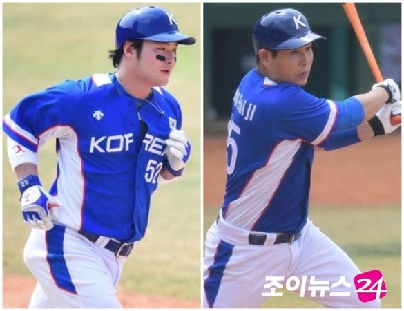 2019 WBSC 프리미어12 야구 국가대표팀 박병호(왼쪽)와 양의지 [사진=조이뉴스24 포토DB]