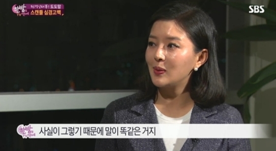  [사진='한밤의 TV연예' 출연 당시 도도맘, SBS]