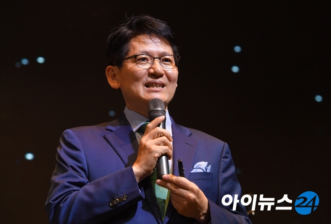 KCGI는 25일 입장문을 내고 한진칼 주주총회에서 전자투표 제도를 도입해야 한다고 주장했다. 사진은 강성부 KCGI 대표. [사진=조성우 기자]