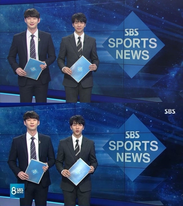 이승기가 SBS '8뉴스'에 깜짝 출연해 아나운서에 도전했다. [사진=SBS]