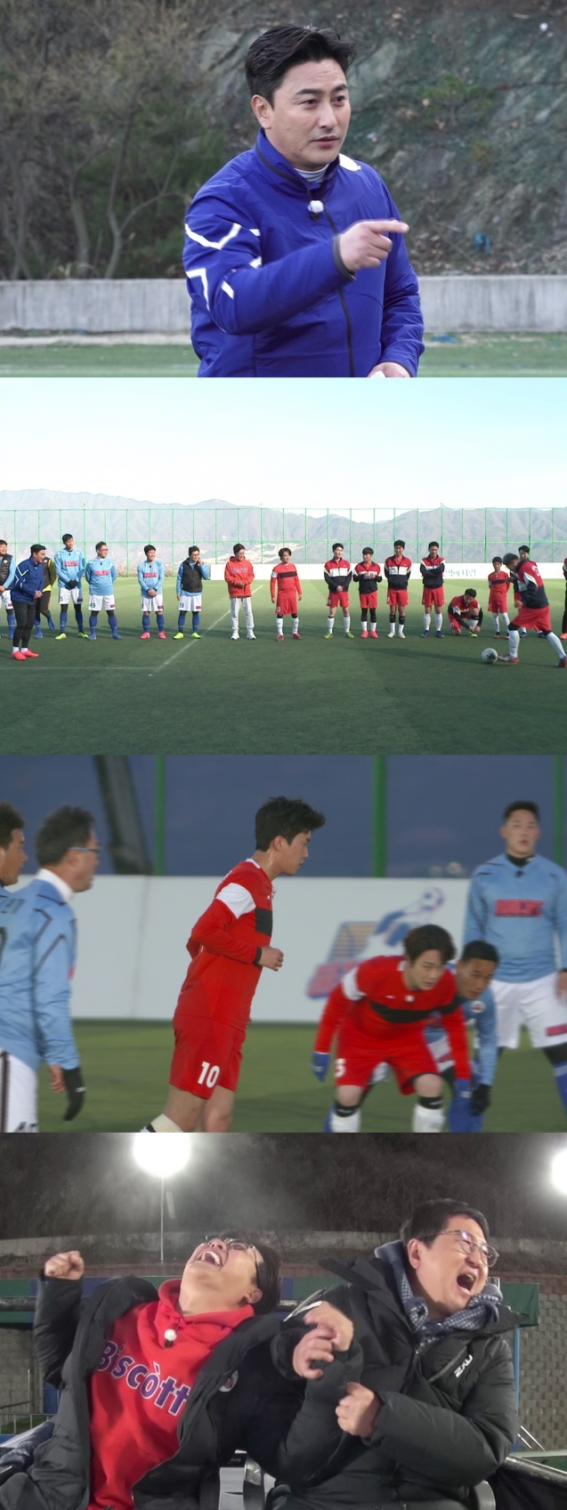  '뭉쳐야찬다'에서 '미스터트롯' 팀과의 본격 축구 대결이 그려진다. [사진=JTBC]