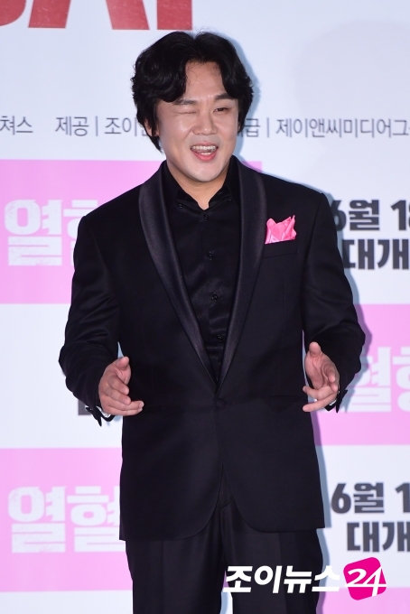 배우 김인권이 11일 열린 영화 '열혈형사' 언론시사회에 참석하고 있다.