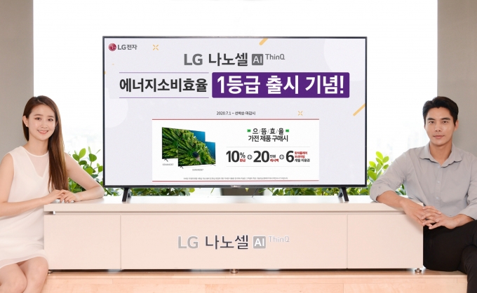 LG전자는 2020년형 'LG 나노셀 TV' 신제품이 에너지 소비효율 1등급을 받았다고 6일 밝혔다. [사진=LG전자]