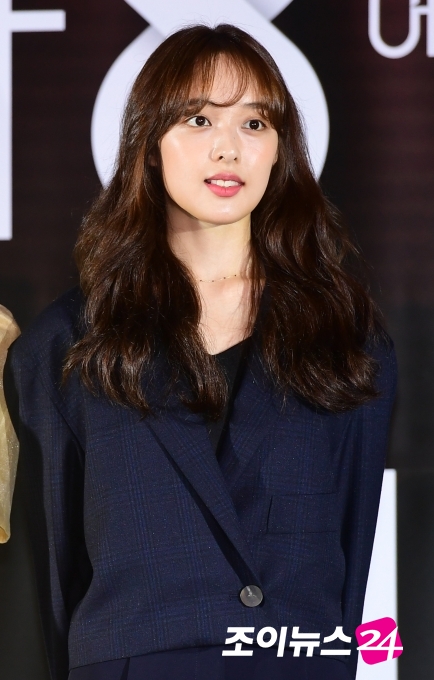 배우 김보라가 8일 오후 서울 용산구 용산 CGV에서 열린 시네마틱드라마 'SF8'(에스 에프 에잇) 제작발표회에 참석하고 있다. 