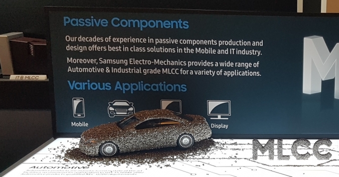 삼성전기는 최근 파워트레인용 MLCC 3종과 ABS(잠김방지 브레이크 시스템)용 MLCC 2종을 개발하고, 글로벌 자동차 부품 거래선에 공급할 예정이라고 12일 밝혔다. [사진=삼성전기]