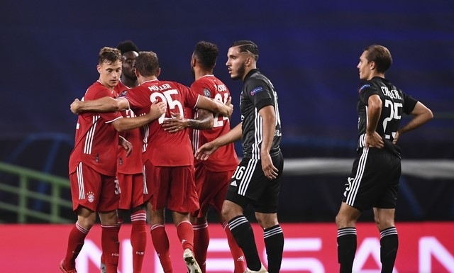 바이에른 뮌헨이 20일(한국시간) 열린 UEFA 주최 2019-2020시즌 UCL 4강 리용전에서 3-0으로 이겨 결승 진출했다.  [사진=뉴시스]