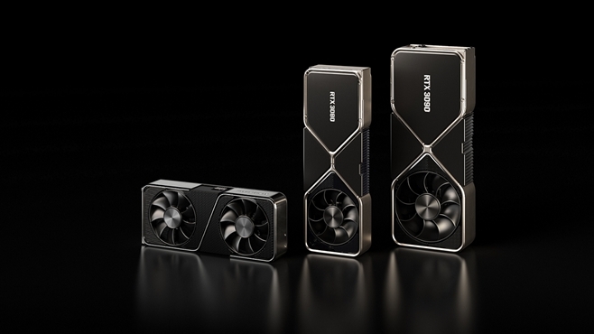 엔비디아는 1일(현지 시간) 차세대 GPU '지포스 RTX 30' 시리즈를 공개하고, 신제품을 삼성전자의 8나노 파운드리를 통해 생산한다고 밝혔다. [사진=엔비디아]