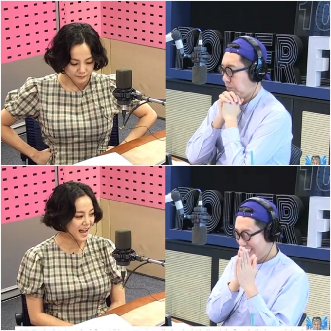 고은아가 '김영철의 파워FM'에 출연했다.  [SBS 보는라디오 캡처 ]