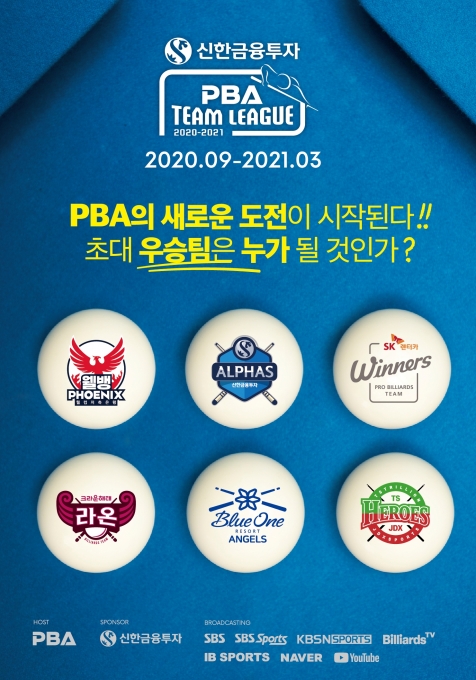 PBA는 오는 10일 6개팀이 참가하는 팀리그를 개막한다.  [사진=PBA]