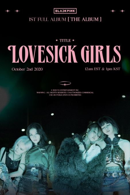 블랙핑크  'Lovesick Girls' 티저 포스터 [YG엔터테인먼트]