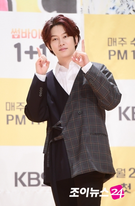 김희철이 KBS2 새 예능프로그램 '썸바이벌 1+1' 제작발표회에 참석해 포즈를 취하고 있다. [사진=정소희 기자]