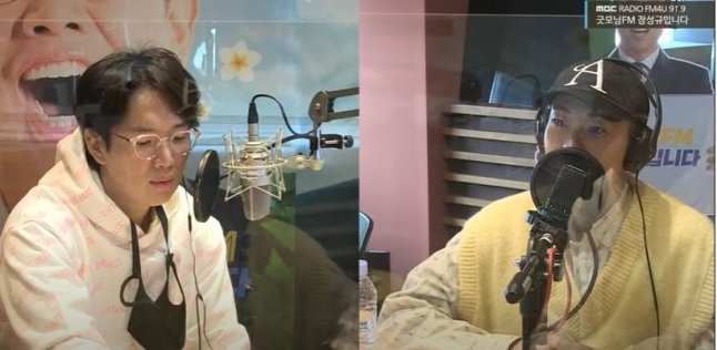 래퍼 로꼬(오른쪽)가 20일 오전 방송된 MBC라디오 '굿모닝FM 장성규입니다'에 출연했다. [사진=굿모닝FM 공식 유튜브 캡처]