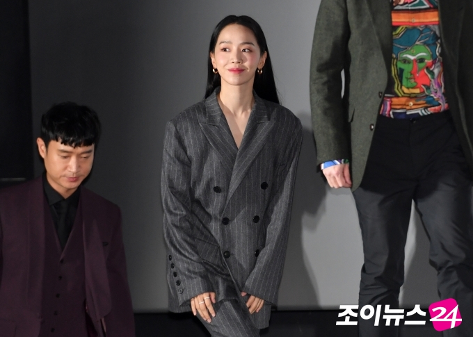 배우 신혜선이 28일 서울 용산 CGV에서 열린 영화 '도굴(감독 박정배)' 언론시사회 및 기자간담회에 참석하고 있다.