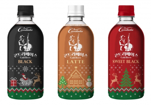 롯데칠성음료가 한정판 '칸타타 콘트라베이스 겨울스페셜 패키지'를 출시했다. [사진=롯데칠성음료]